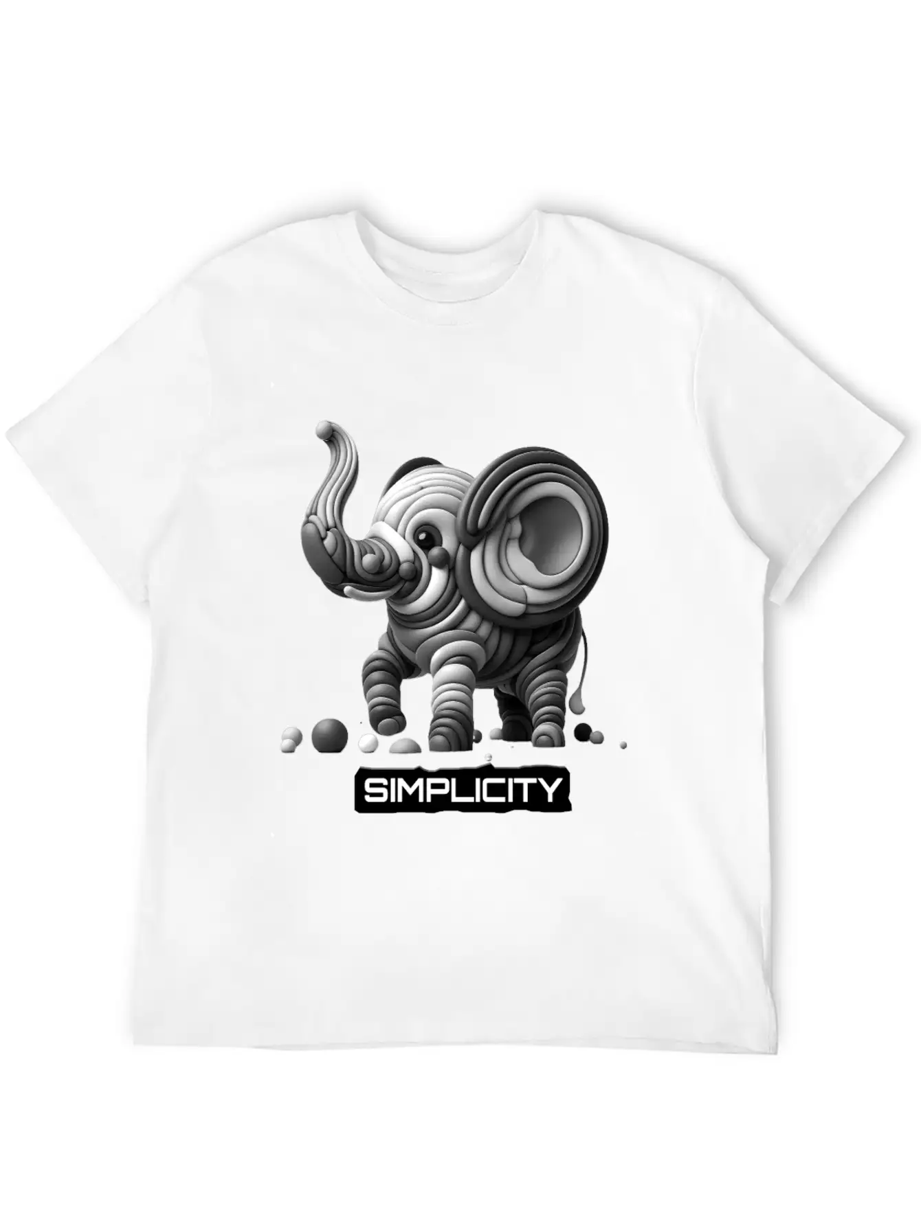 Simply Adorable: Baby Elephant - Simplicity Basic Graphic T-Shirt – Daily Comfort In Soft Cotton