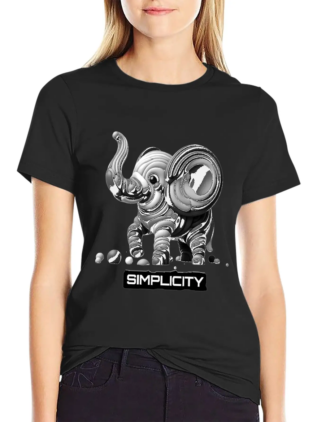Simply Adorable: Baby Elephant - Simplicity Basic Graphic T-Shirt – Daily Comfort In Soft Cotton