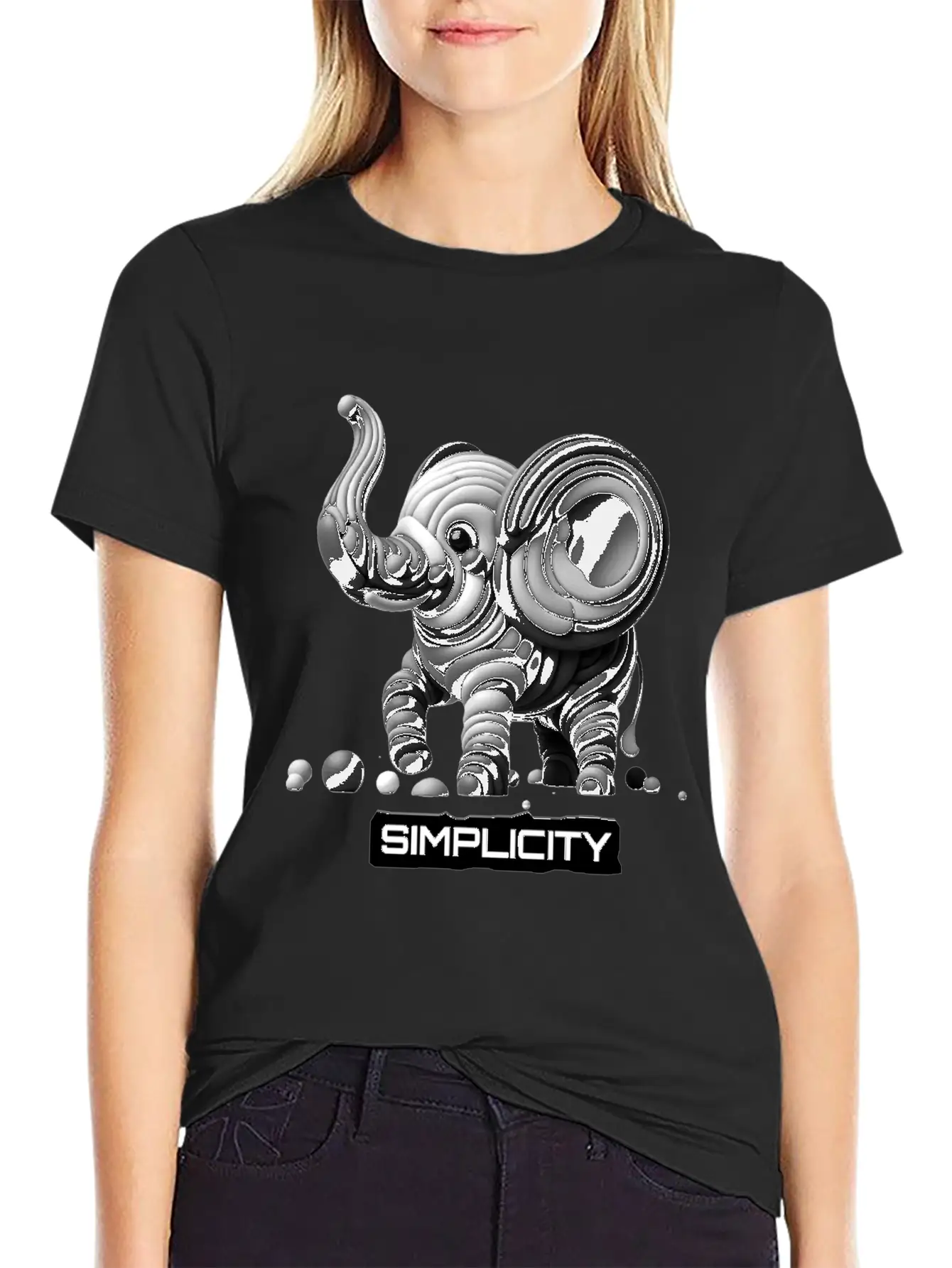Simply Adorable: Baby Elephant - Simplicity Basic Graphic T-Shirt – Daily Comfort In Soft Cotton