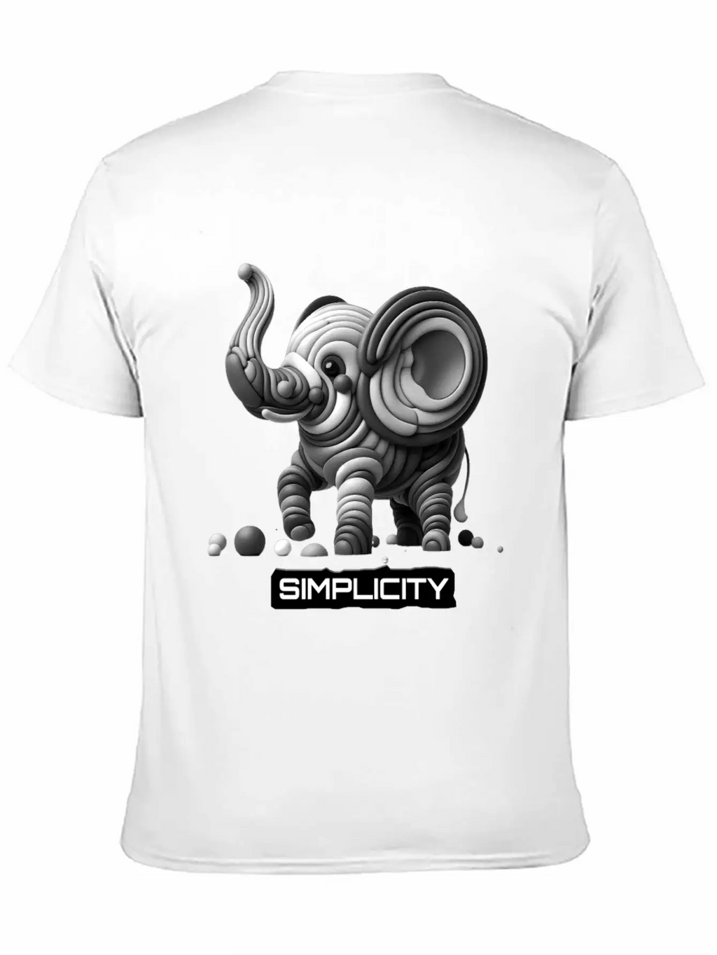 Simply Adorable: Baby Elephant - Simplicity Basic Graphic T-Shirt – Daily Comfort In Soft Cotton