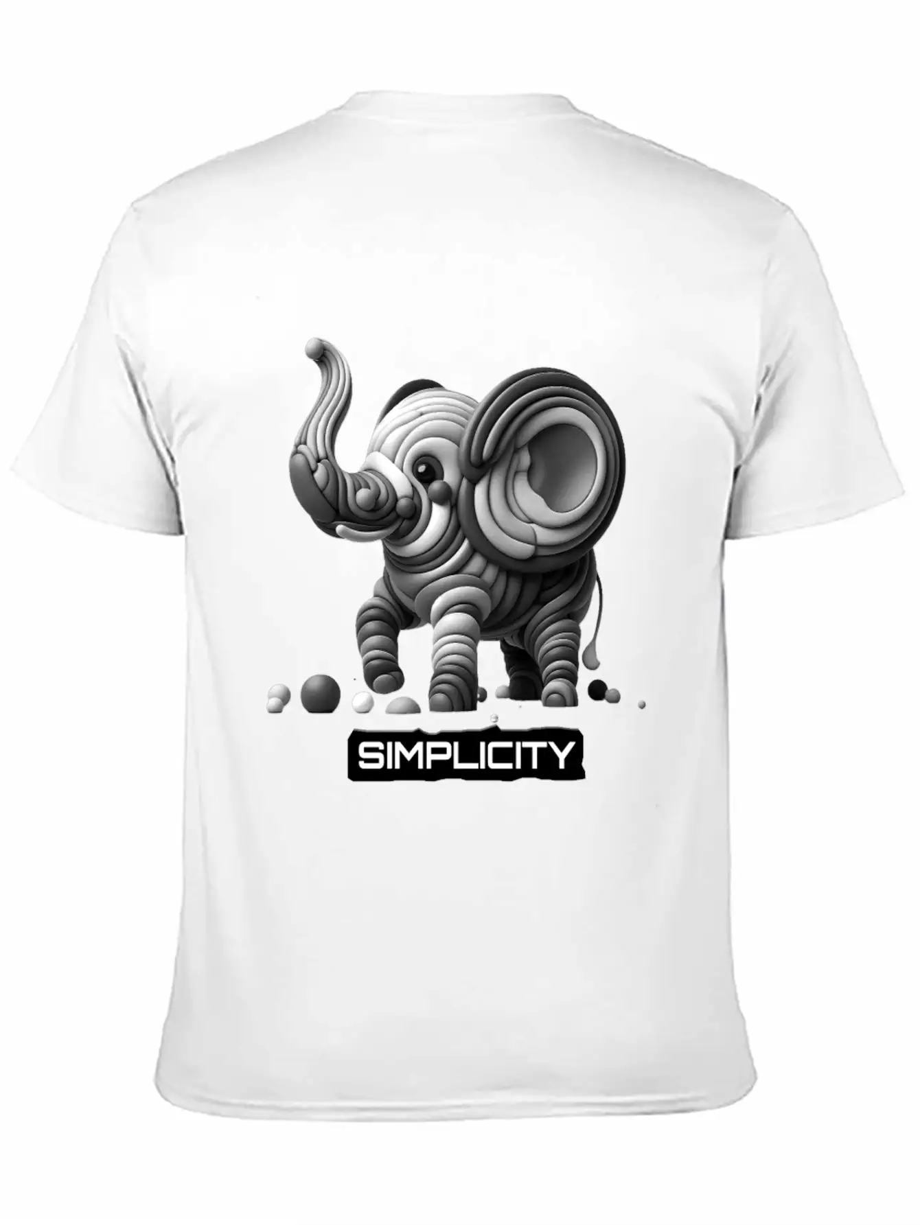 Simply Adorable: Baby Elephant - Simplicity Basic Graphic T-Shirt – Daily Comfort In Soft Cotton