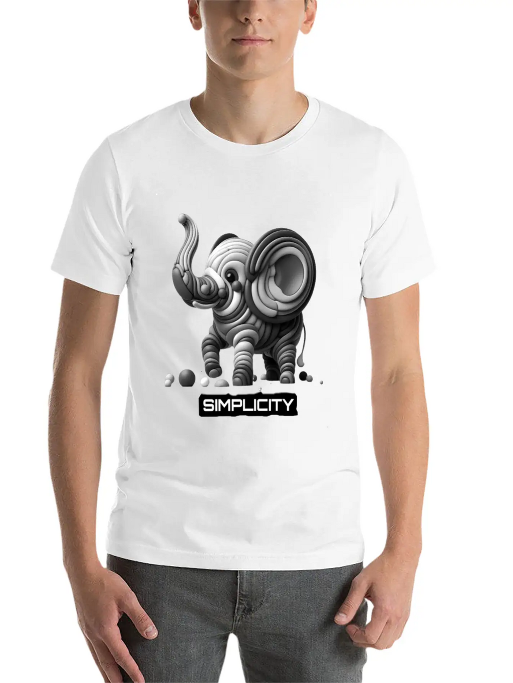 Simply Adorable: Baby Elephant - Simplicity Basic Graphic T-Shirt – Daily Comfort In Soft Cotton