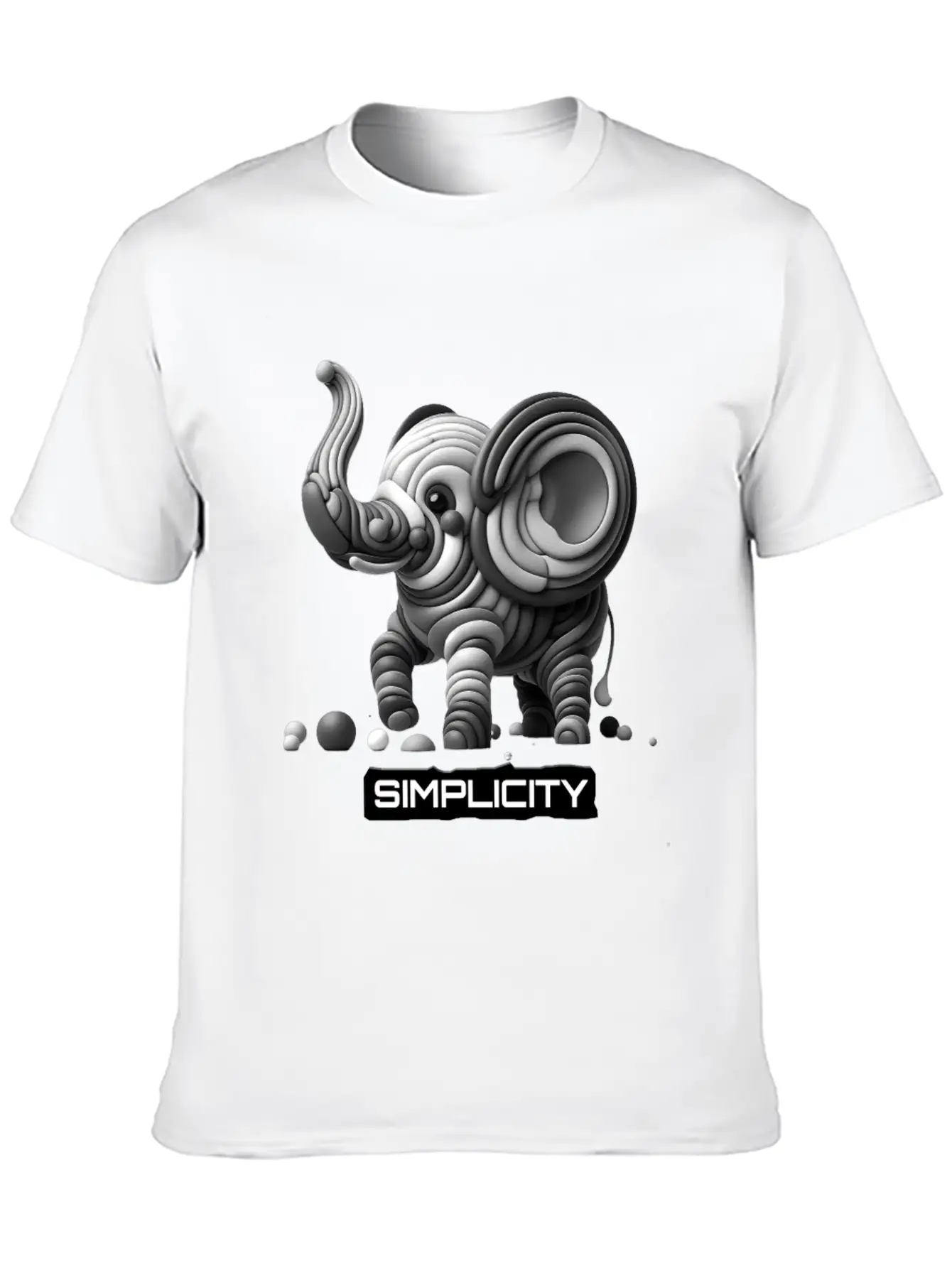 Simply Adorable: Baby Elephant - Simplicity Basic Graphic T-Shirt – Daily Comfort In Soft Cotton
