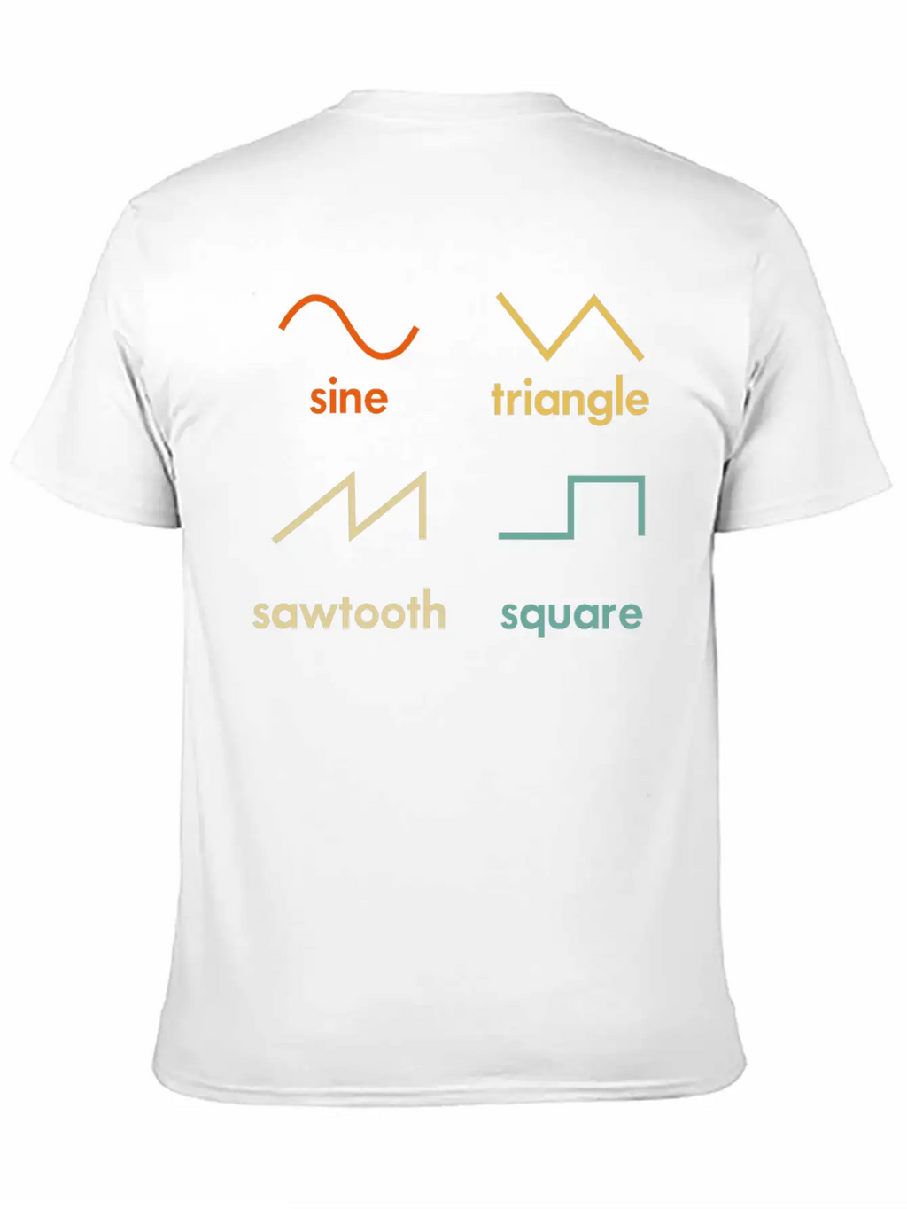 Sine Triangle Sawtooth Square Synthesizer Music Breathable Soft Cotton T-Shirt – Timeless Casual Look