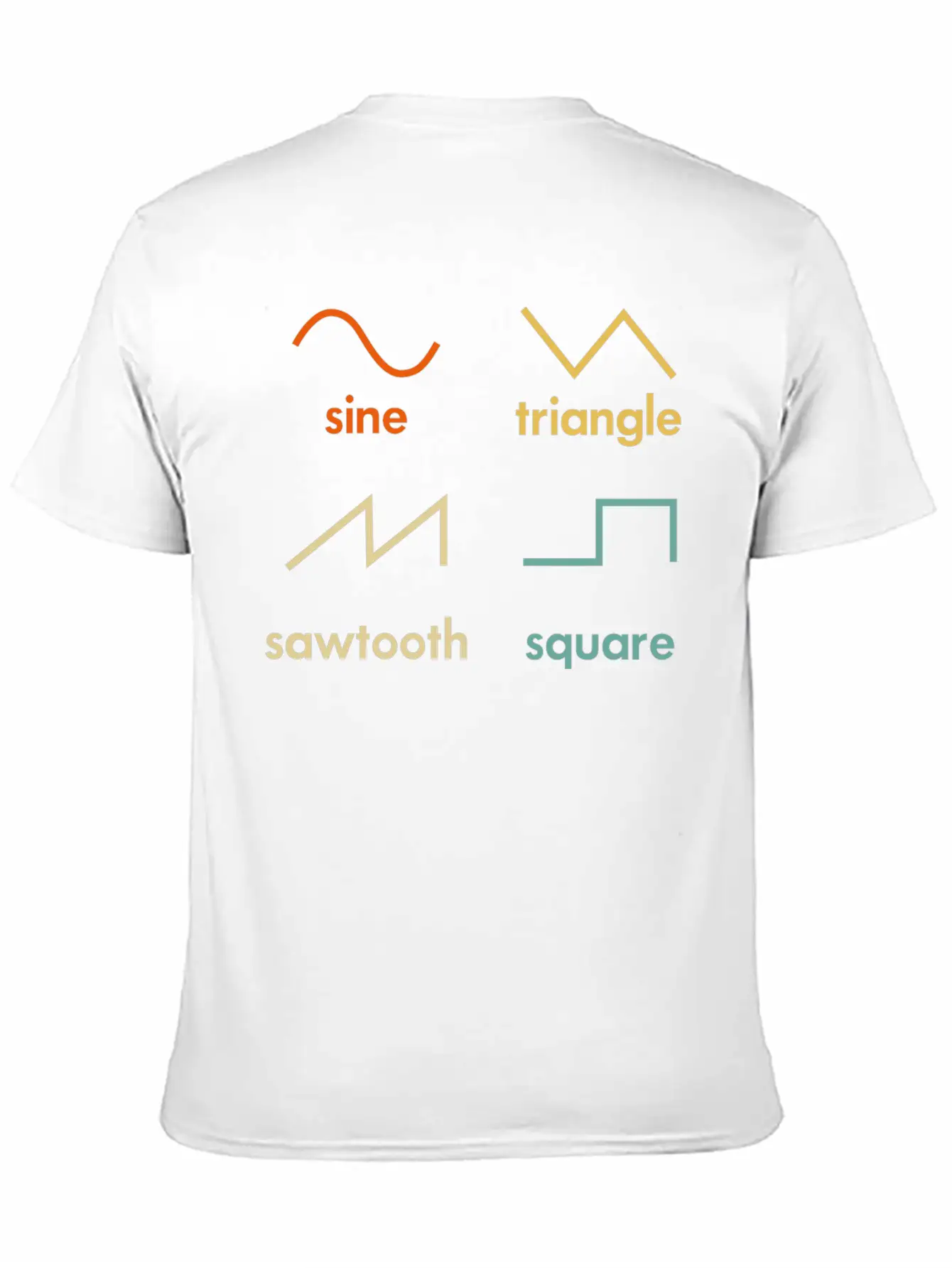 Sine Triangle Sawtooth Square Synthesizer Music Breathable Soft Cotton T-Shirt – Timeless Casual Look