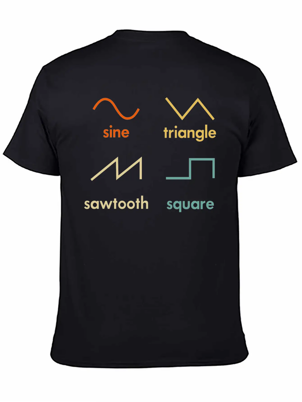 Sine Triangle Sawtooth Square Synthesizer Music Breathable Soft Cotton T-Shirt – Timeless Casual Look