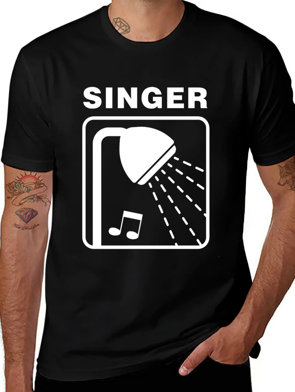 Singer Singing In The Shower - Tone Deaf Unisex Casual T-Shirt – Clean Design For Daily Comfort