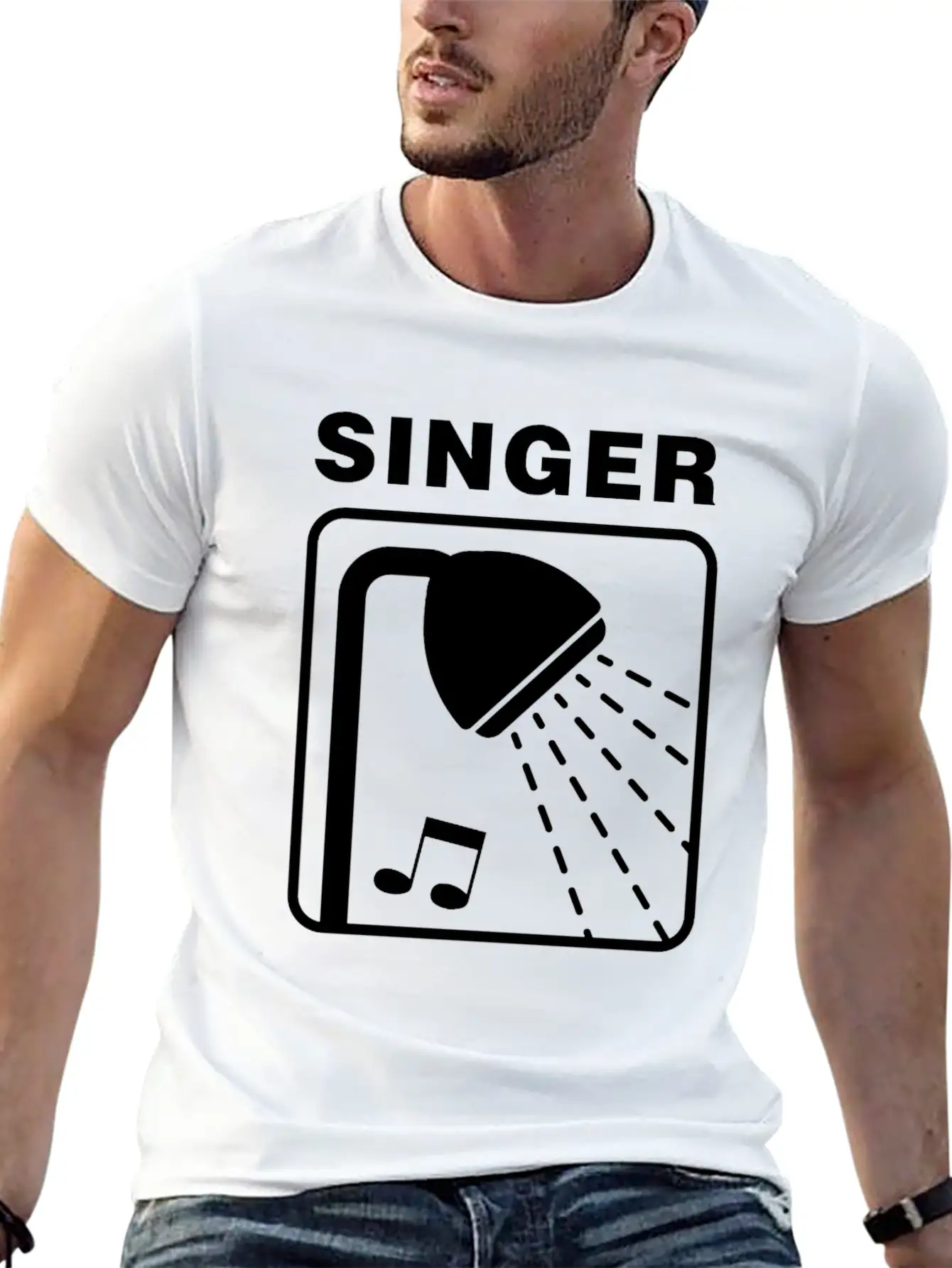 Singer Singing In The Shower - Tone Deaf Unisex Casual T-Shirt – Clean Design For Daily Comfort