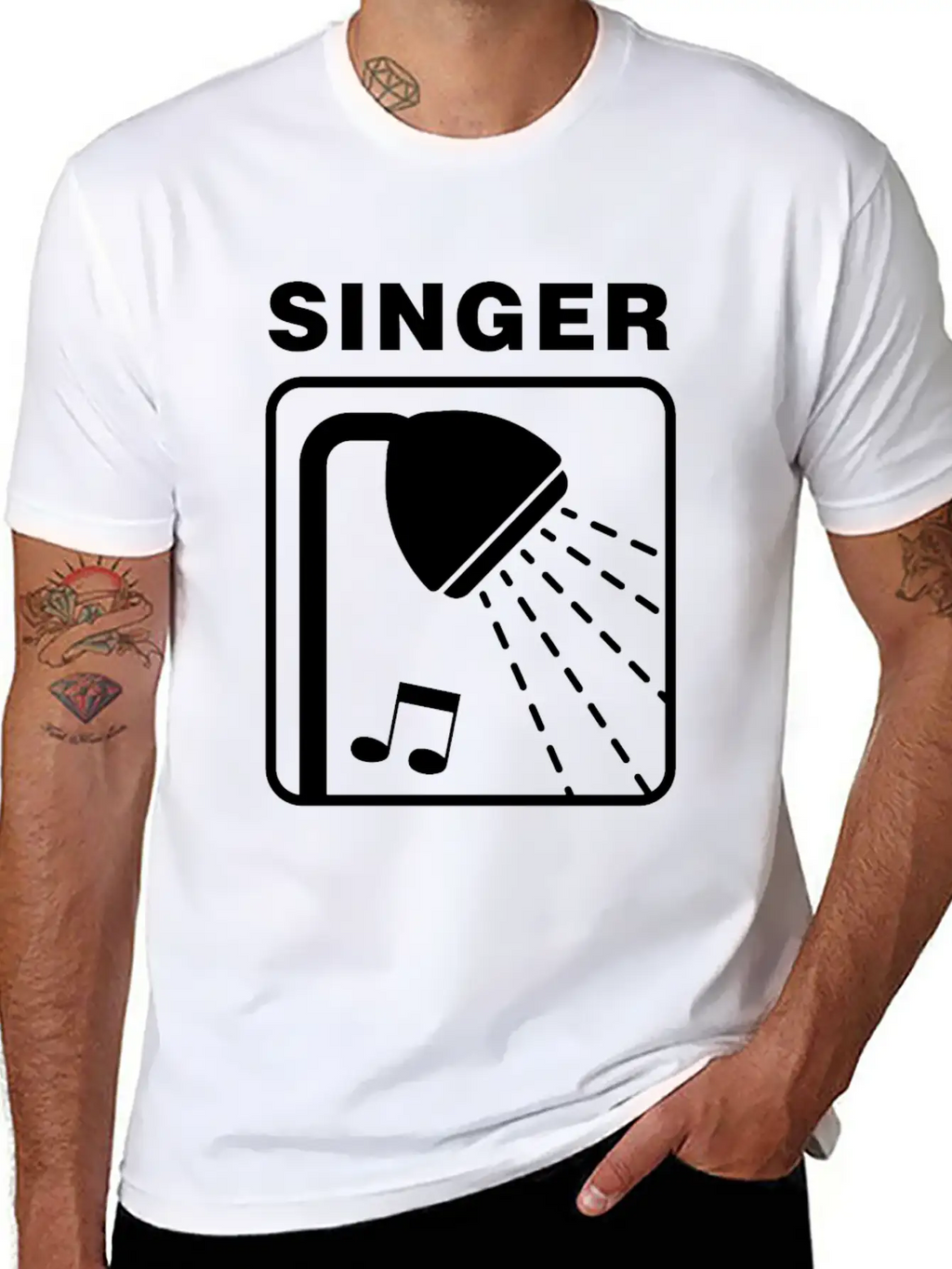 Singer Singing In The Shower - Tone Deaf Unisex Casual T-Shirt – Clean Design For Daily Comfort