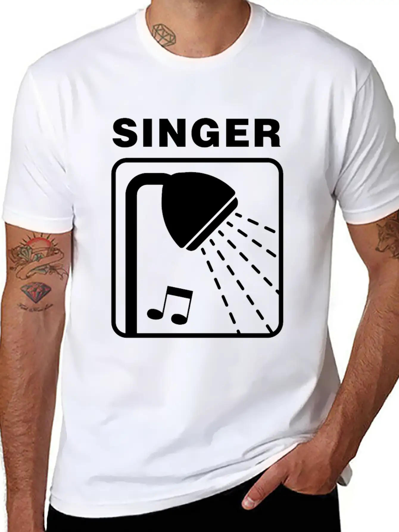 Singer Singing In The Shower - Tone Deaf Unisex Casual T-Shirt – Clean Design For Daily Comfort