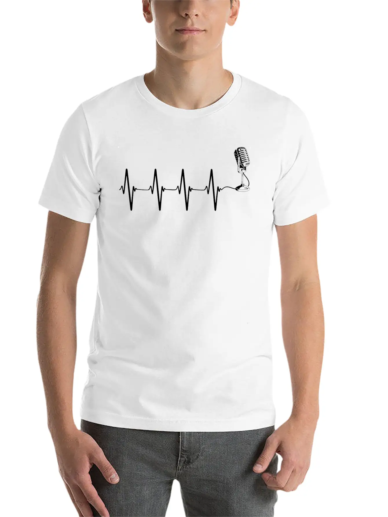 Singing Singer Podcaster Choir Radio Microphone He Basic Graphic T-Shirt – Daily Comfort In Soft Cotton