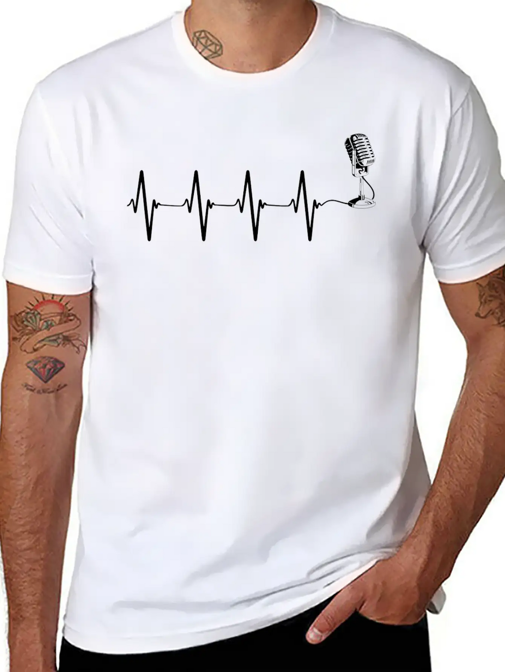 Singing Singer Podcaster Choir Radio Microphone He Basic Graphic T-Shirt – Daily Comfort In Soft Cotton