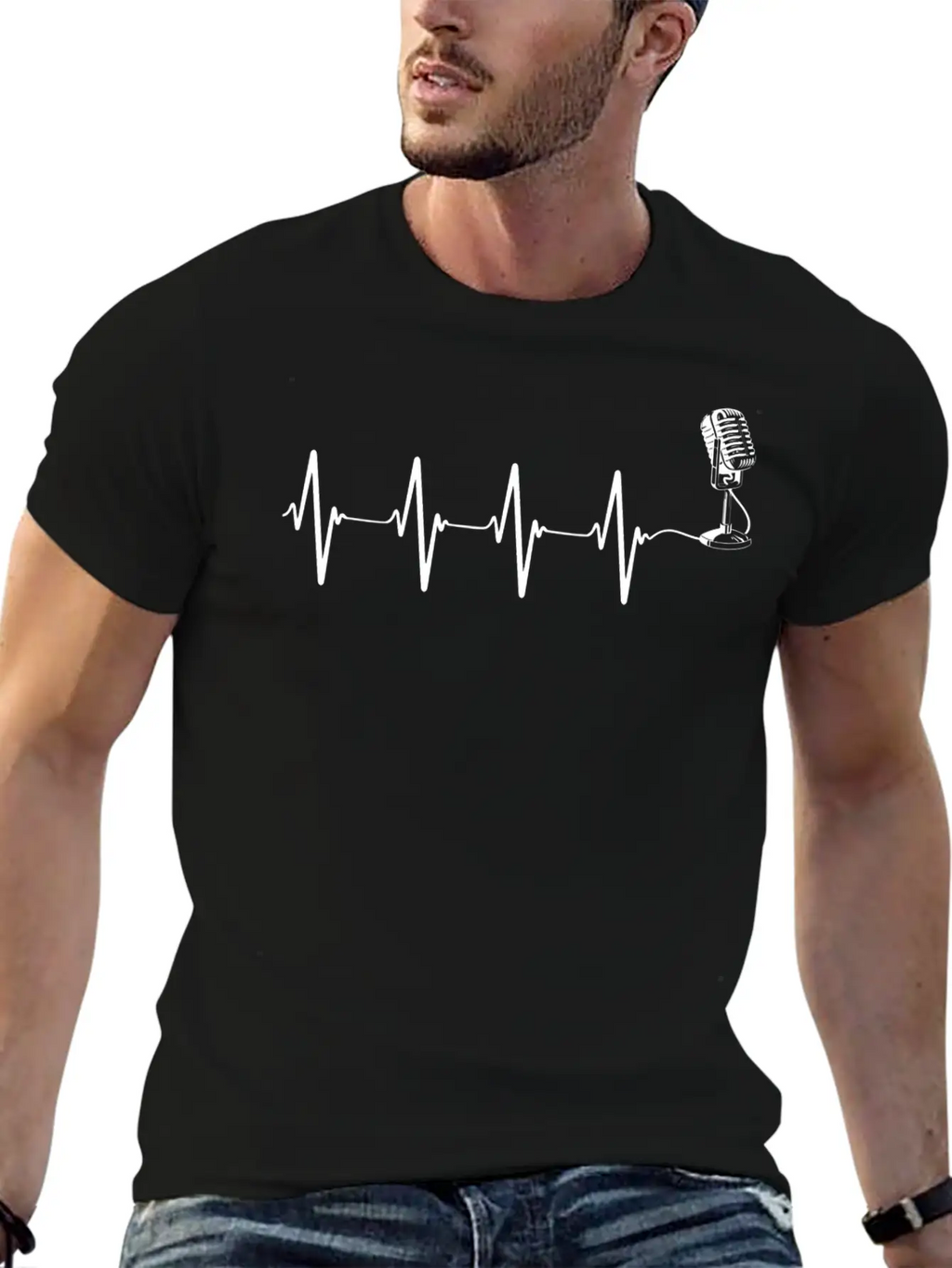 Singing Singer Podcaster Choir Radio Microphone He Basic Graphic T-Shirt – Daily Comfort In Soft Cotton