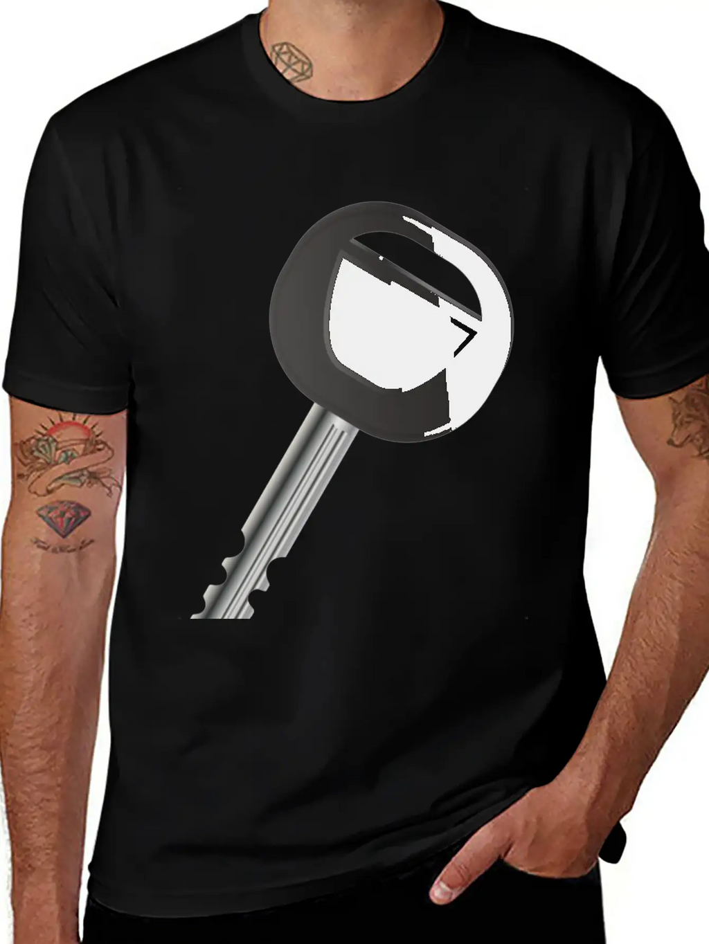Single Car Key For Automobile Fans Timeless Short Sleeve Tee – Comfy And Minimalist Design