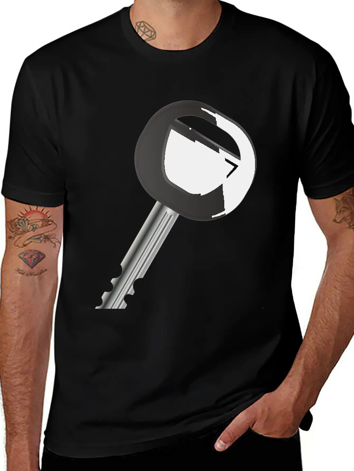 Single Car Key For Automobile Fans Timeless Short Sleeve Tee – Comfy And Minimalist Design