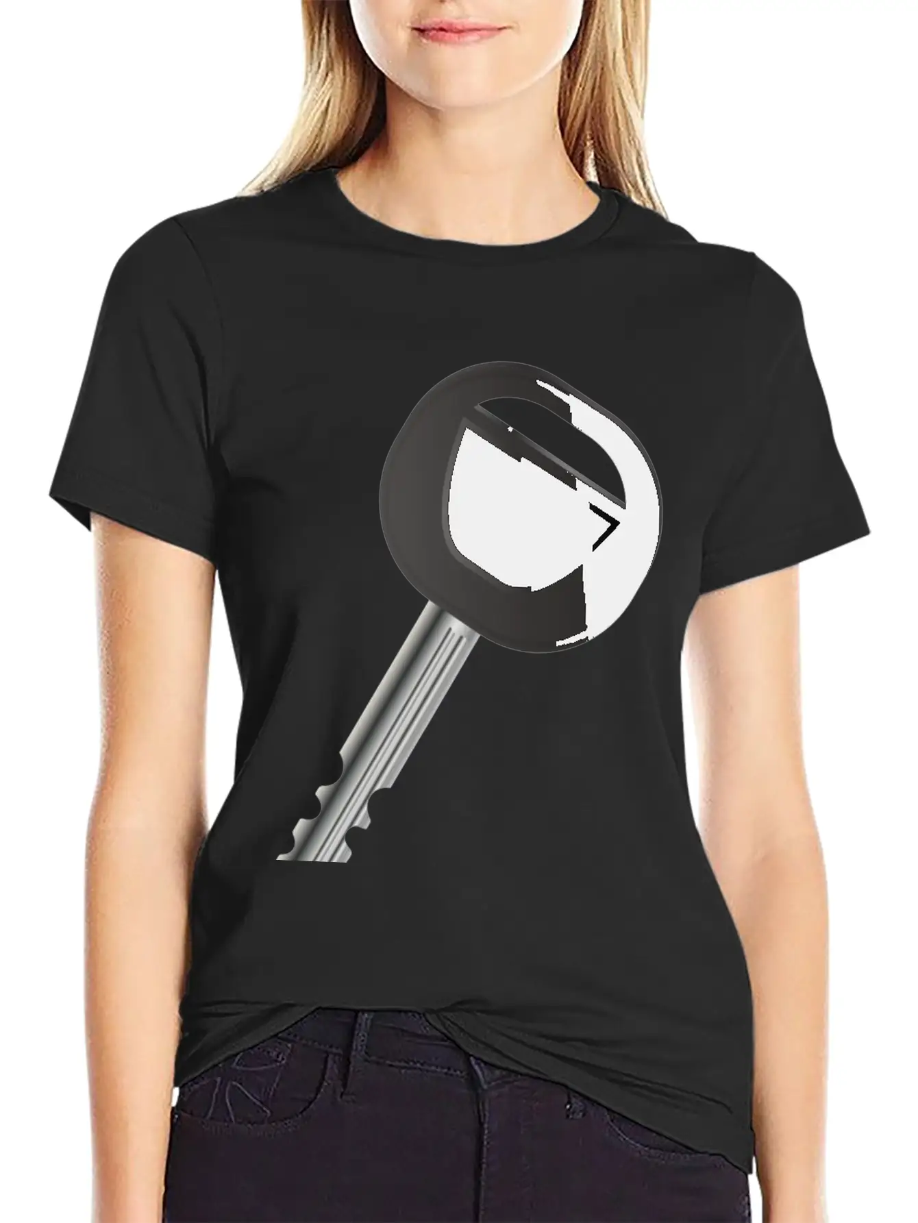 Single Car Key For Automobile Fans Timeless Short Sleeve Tee – Comfy And Minimalist Design