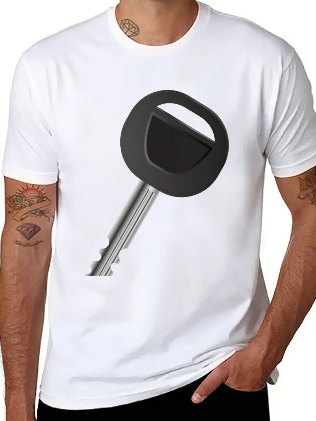 Single Car Key For Automobile Fans Timeless Short Sleeve Tee – Comfy And Minimalist Design
