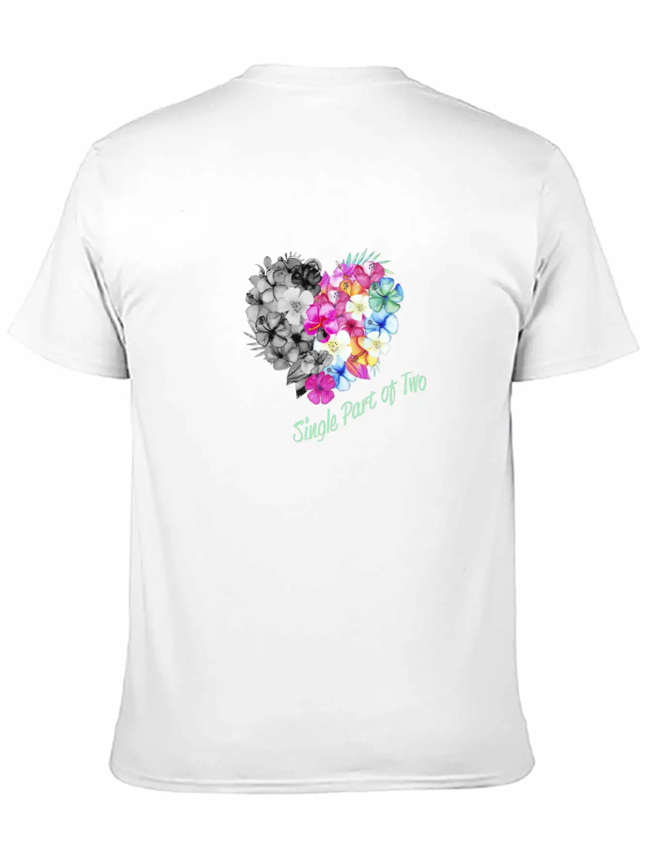 Single Part Of Two Love Flowers Basic Graphic T-Shirt – Daily Comfort In Soft Cotton