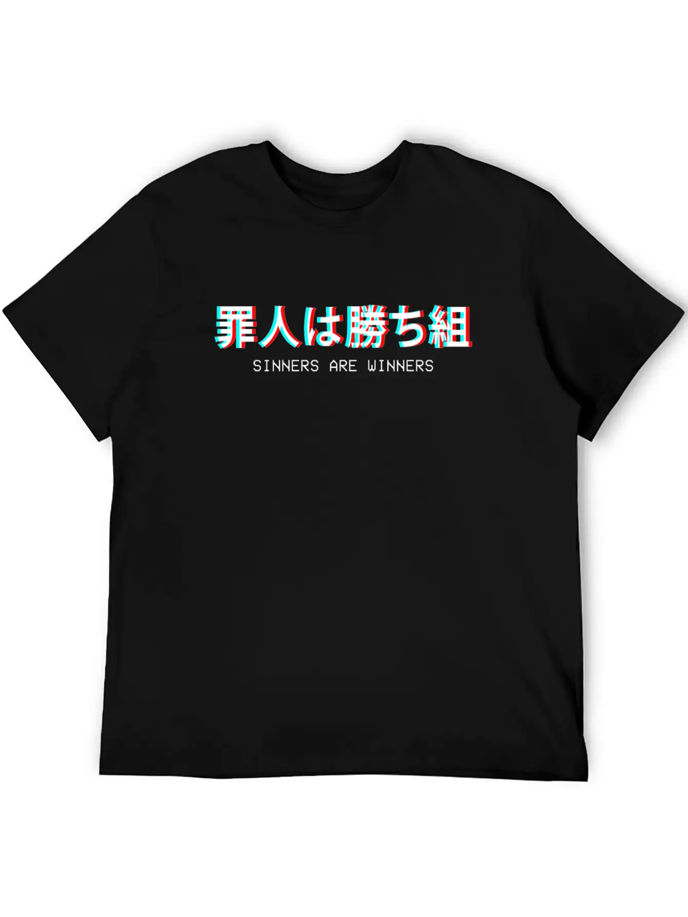 Sinners Are Winners Japanese Vaporwave Aesthetic G Breathable Soft Cotton T-Shirt – Timeless Casual Look