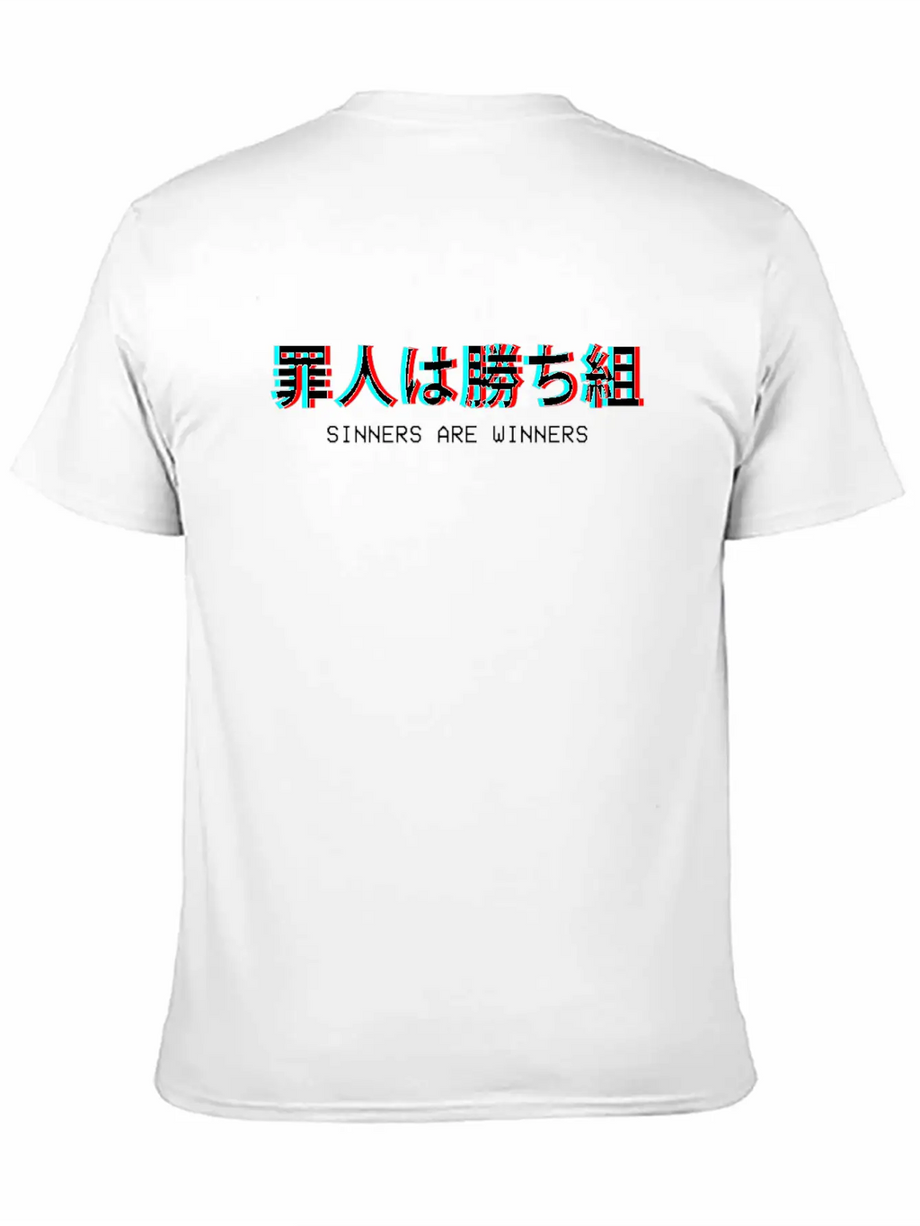 Sinners Are Winners Japanese Vaporwave Aesthetic G Breathable Soft Cotton T-Shirt – Timeless Casual Look