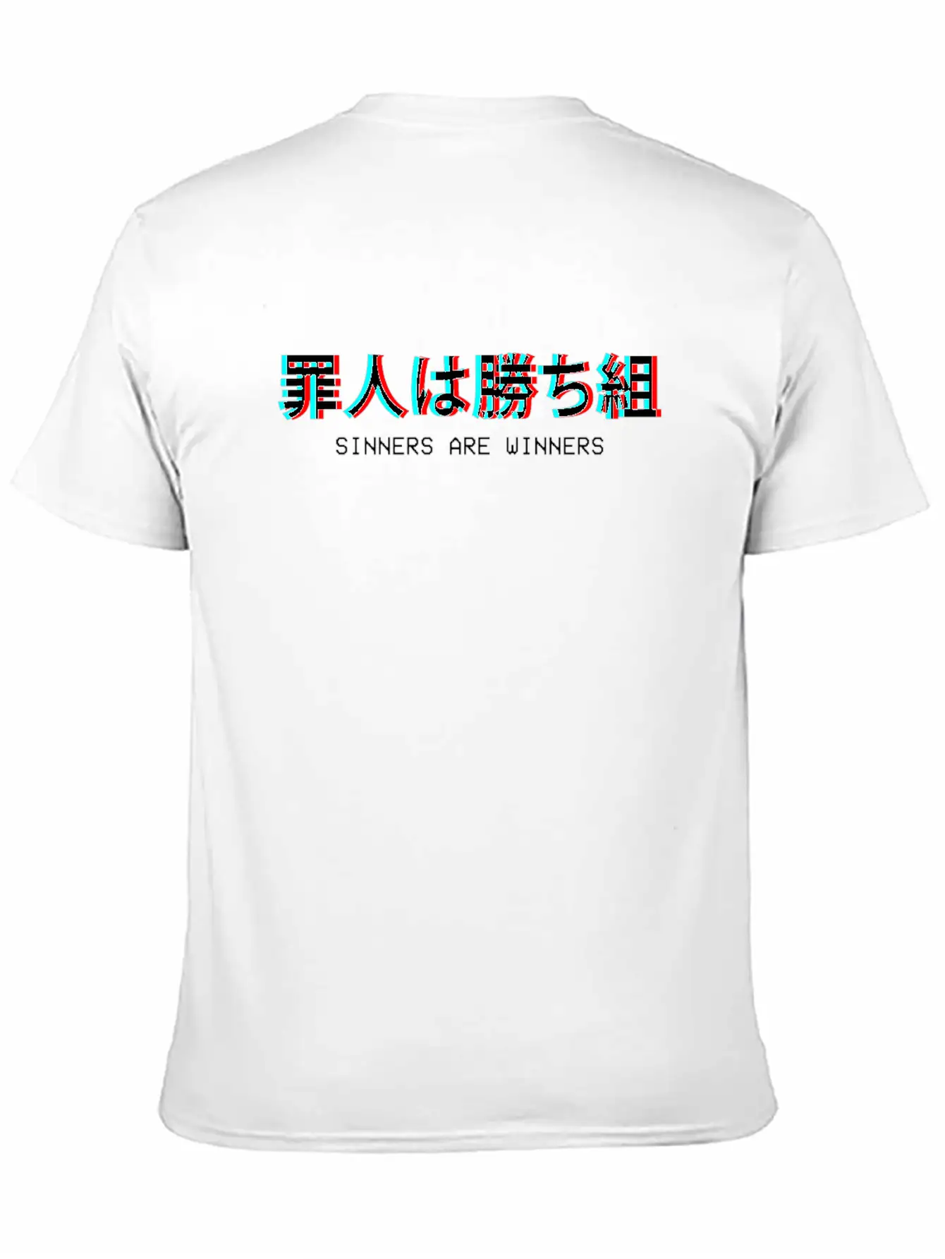 Sinners Are Winners Japanese Vaporwave Aesthetic G Breathable Soft Cotton T-Shirt – Timeless Casual Look