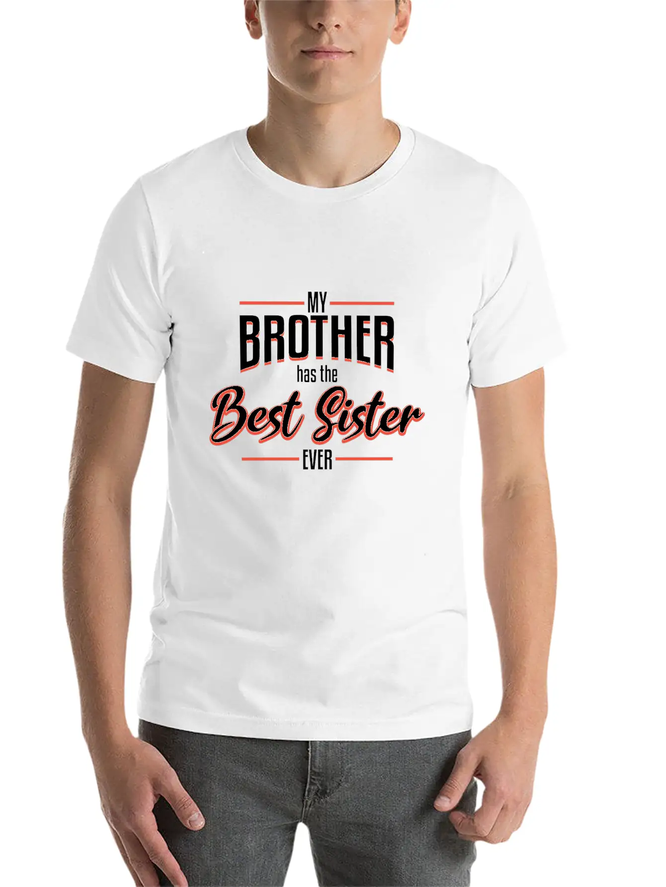 Sister Best Sister Relaxed Everyday Tee – Lightweight And Durable Cotton