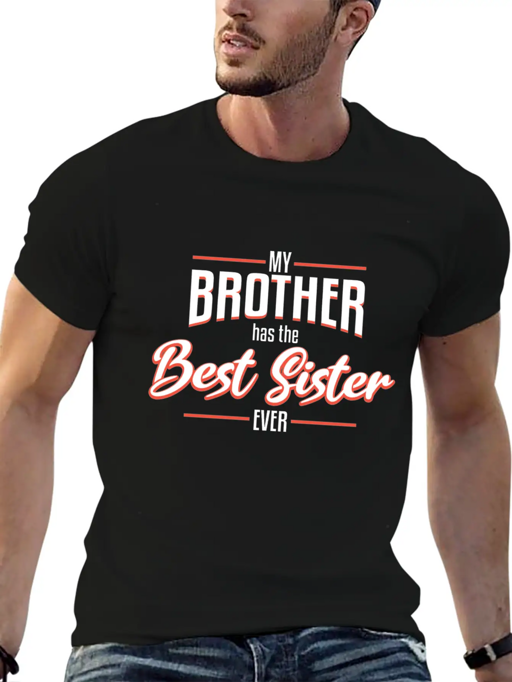 Sister Best Sister Relaxed Everyday Tee – Lightweight And Durable Cotton