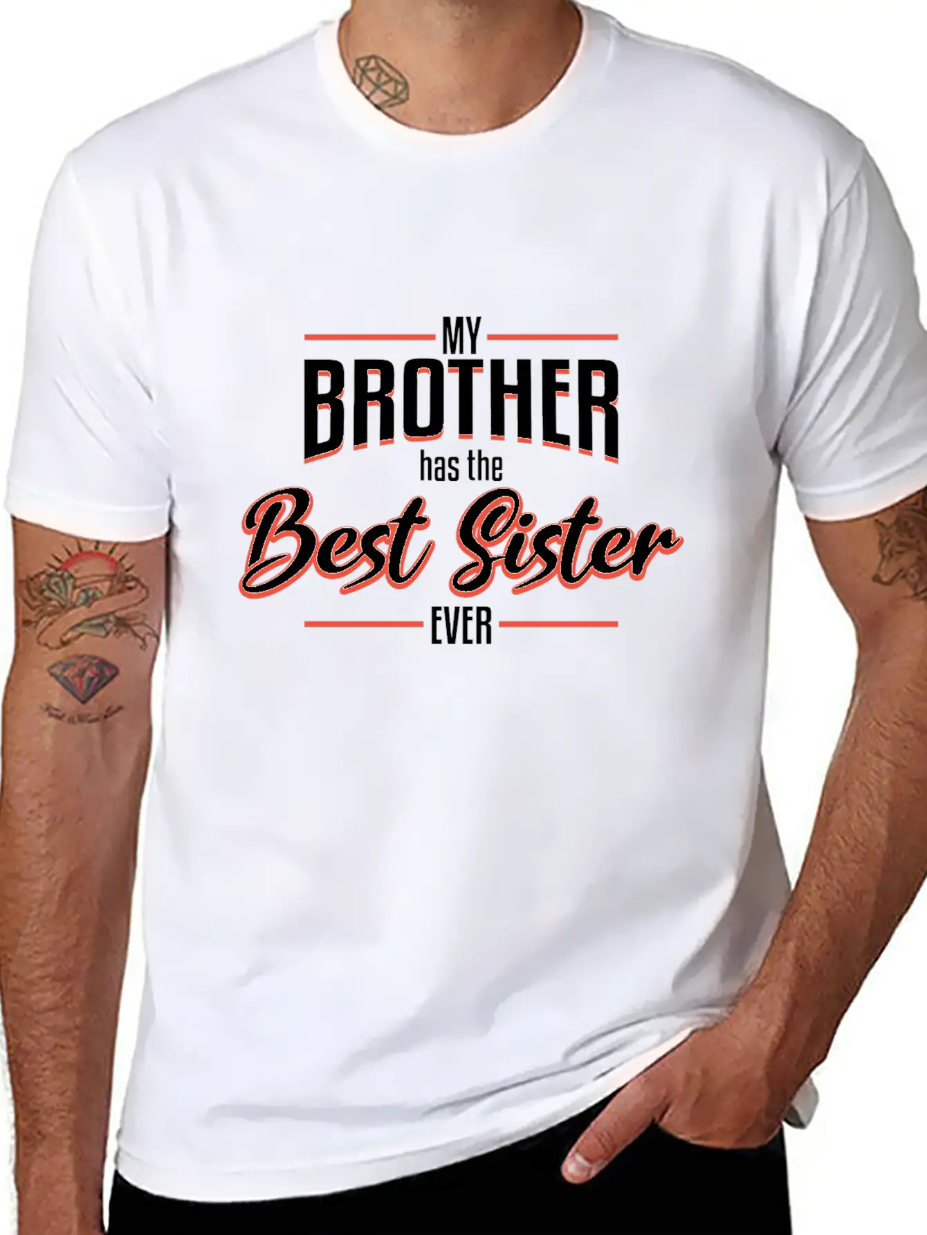 Sister Best Sister Relaxed Everyday Tee – Lightweight And Durable Cotton