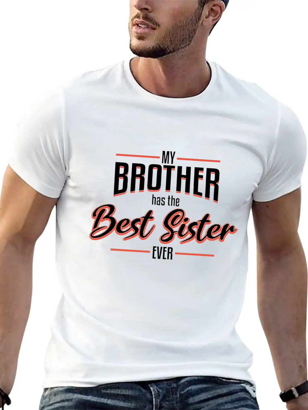 Sister Best Sister Relaxed Everyday Tee – Lightweight And Durable Cotton