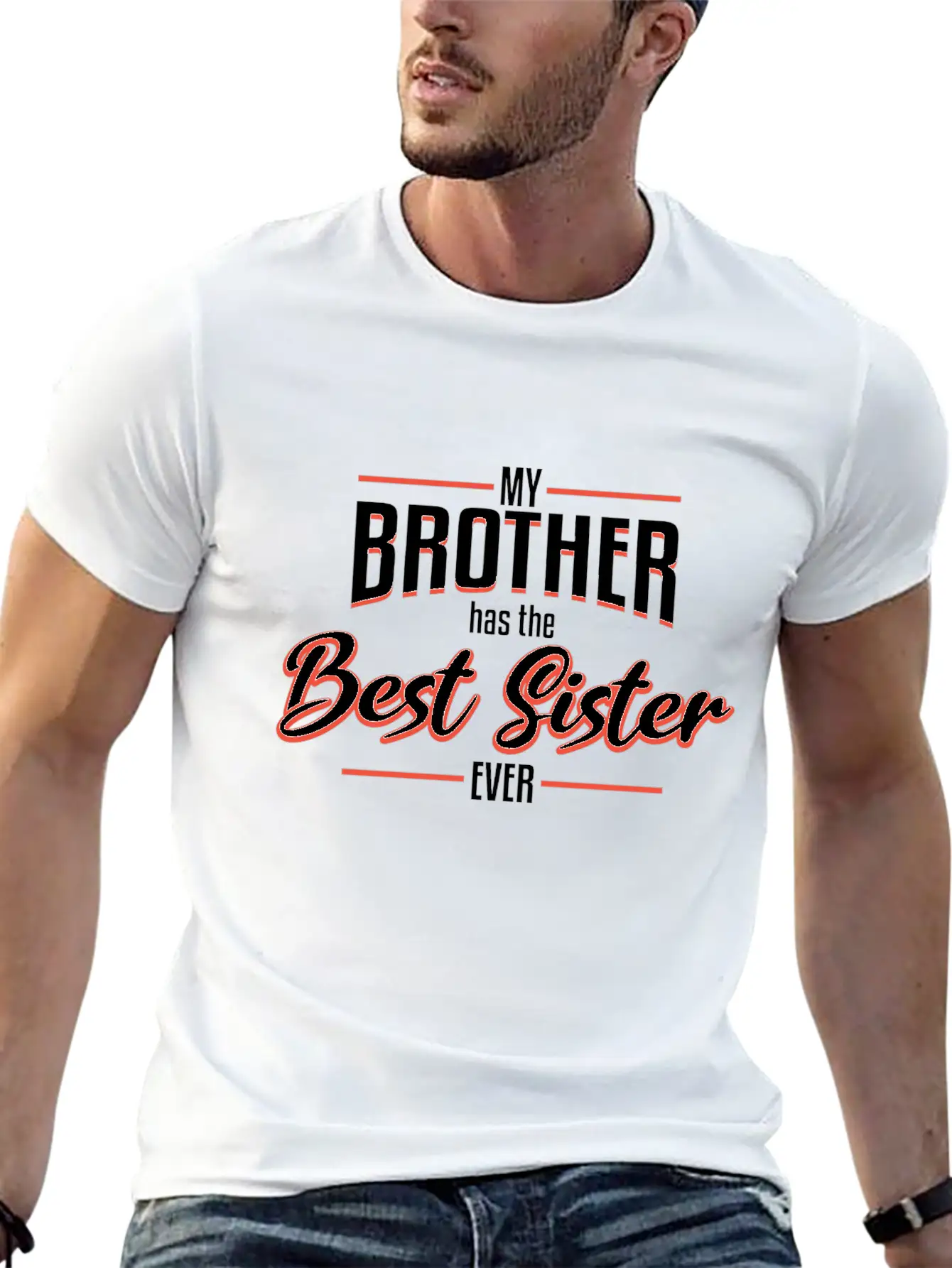 Sister Best Sister Relaxed Everyday Tee – Lightweight And Durable Cotton
