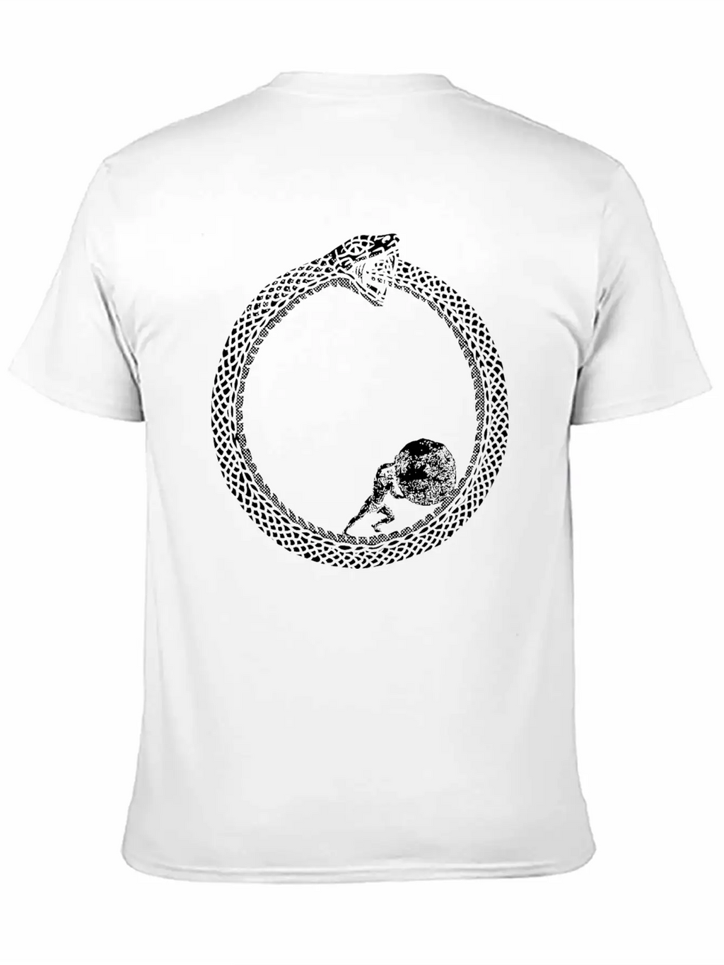 Sisyphus In An Ouroboros Snake Unisex Philosophy Classic Cotton Tee – Unisex Comfort For Any Season
