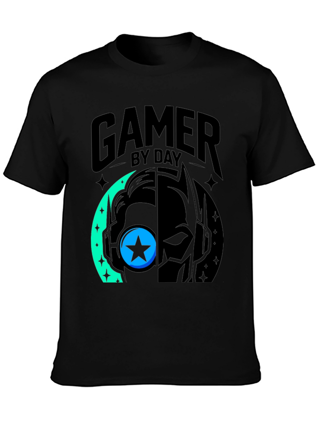 Gamer By Day Black Graphic Tee