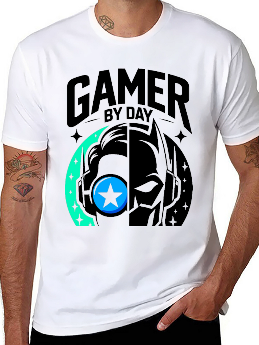 Gamer By Day Black Graphic Tee
