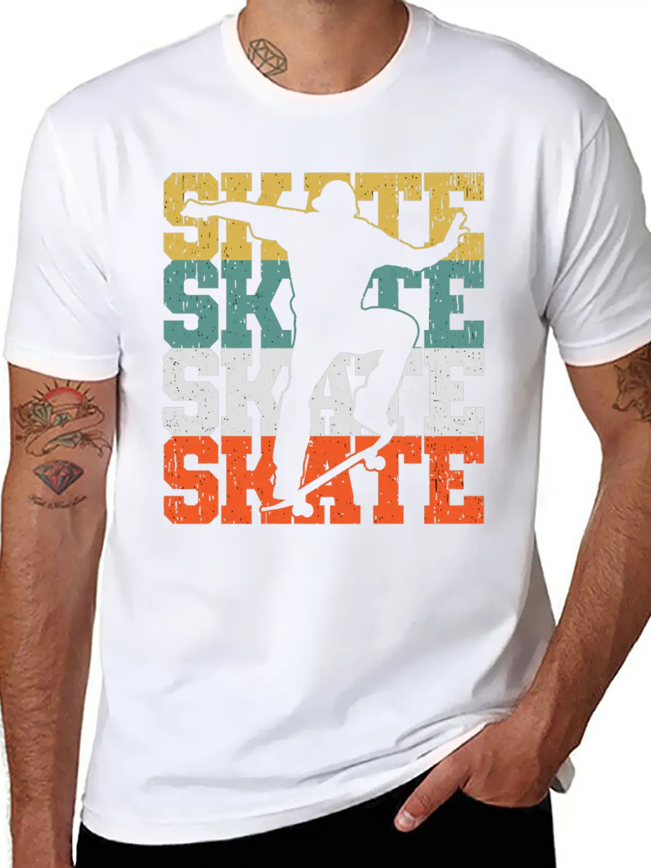 Skate Skateboard Gift For A Skater Boy Or Skater W Breathable Graphic T-Shirt – Perfect For Casual Days