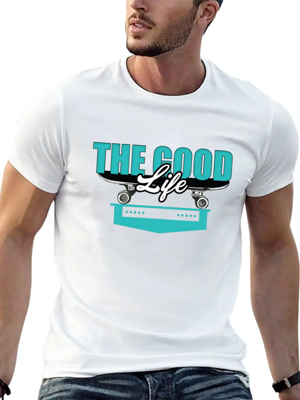 Skateboard Good Life Breathable Soft Cotton T-Shirt – Timeless Casual Look