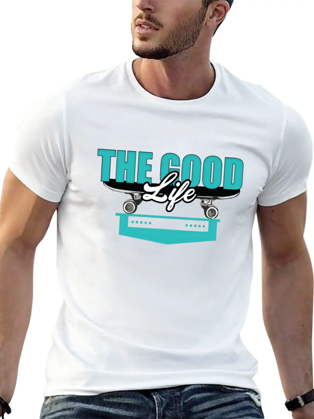 Skateboard Good Life Breathable Soft Cotton T-Shirt – Timeless Casual Look