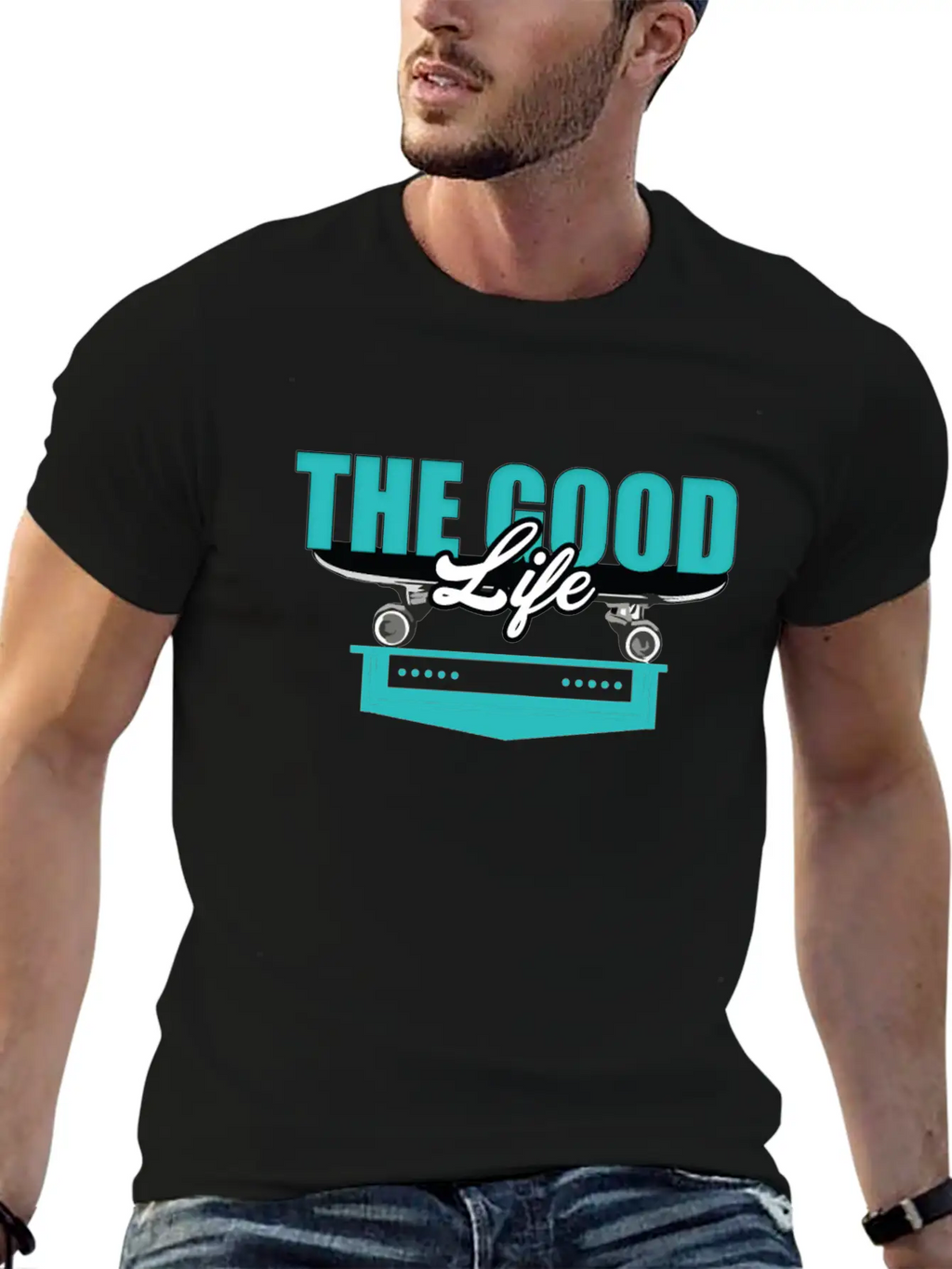 Skateboard Good Life Breathable Soft Cotton T-Shirt – Timeless Casual Look