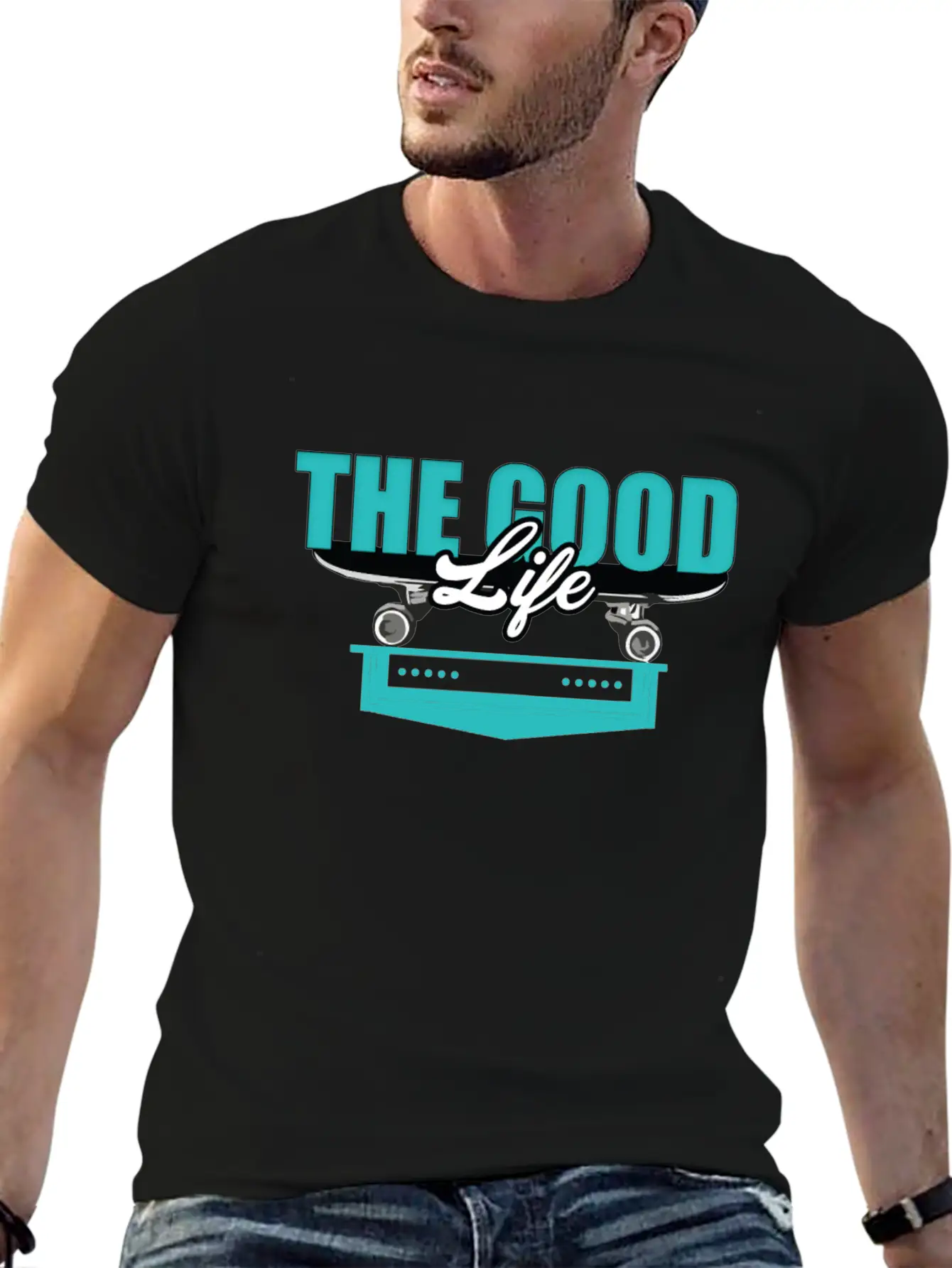 Skateboard Good Life Breathable Soft Cotton T-Shirt – Timeless Casual Look