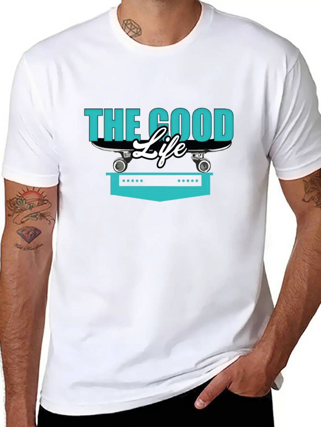 Skateboard Good Life Breathable Soft Cotton T-Shirt – Timeless Casual Look