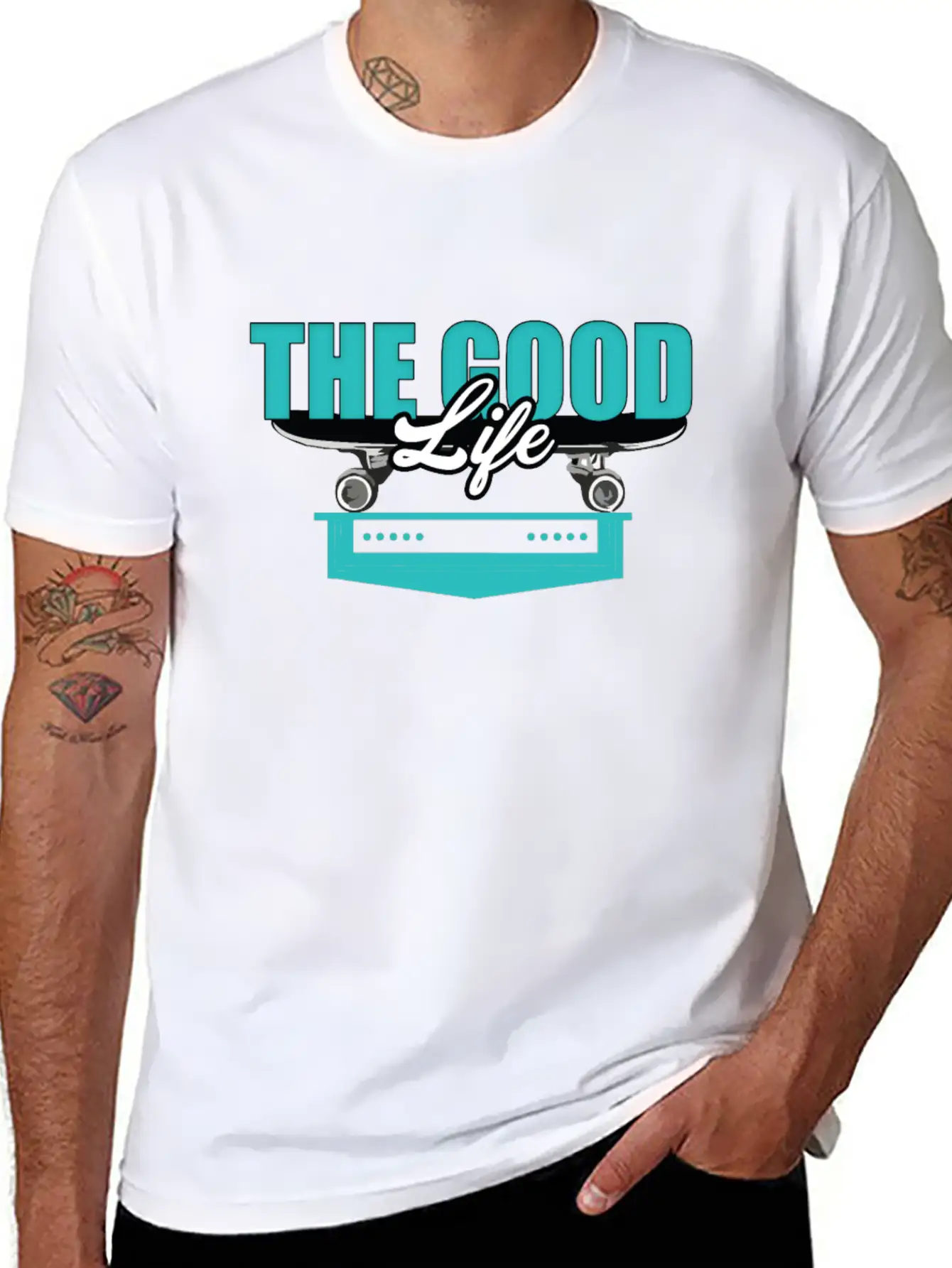 Skateboard Good Life Breathable Soft Cotton T-Shirt – Timeless Casual Look