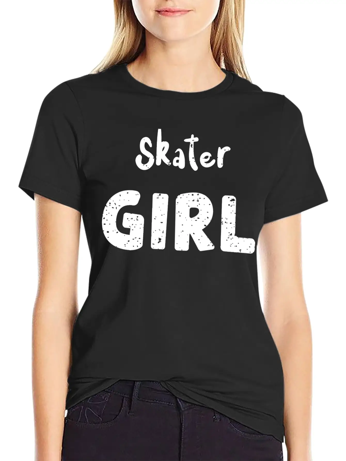 Skater Girl - Skating Essential Cotton Tee For Daily Outfits – Unisex Style