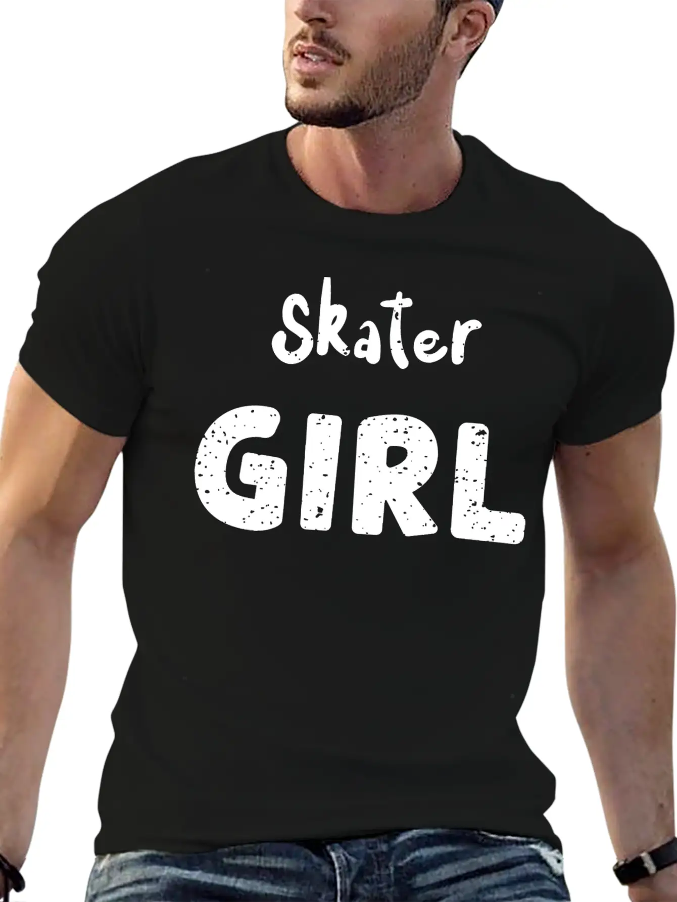 Skater Girl - Skating Essential Cotton Tee For Daily Outfits – Unisex Style