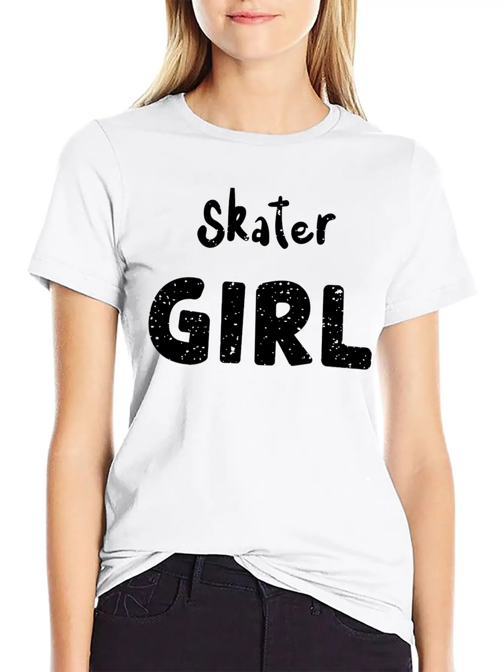 Skater Girl - Skating Essential Cotton Tee For Daily Outfits – Unisex Style