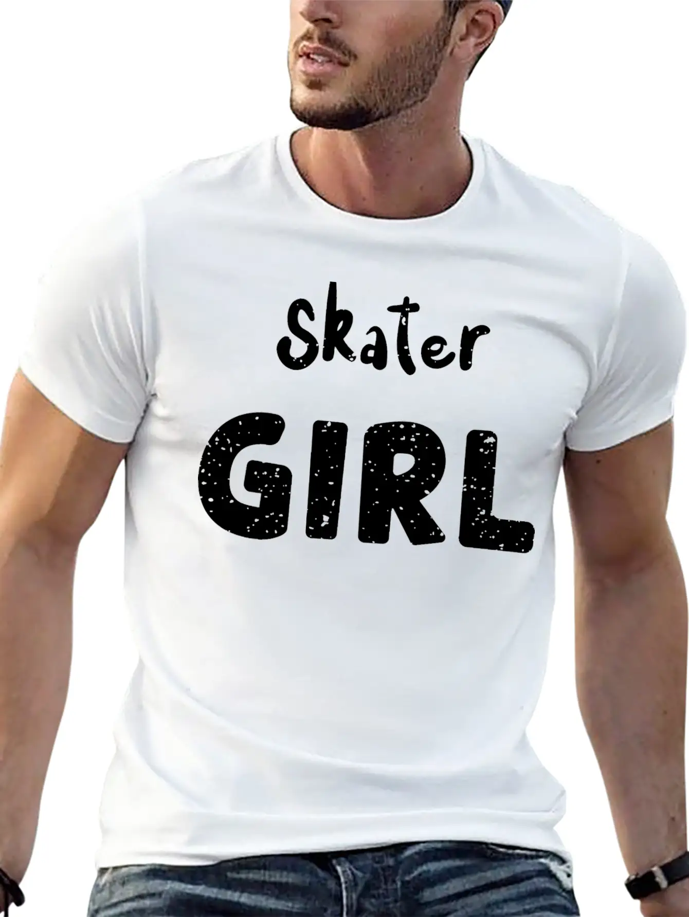Skater Girl - Skating Essential Cotton Tee For Daily Outfits – Unisex Style