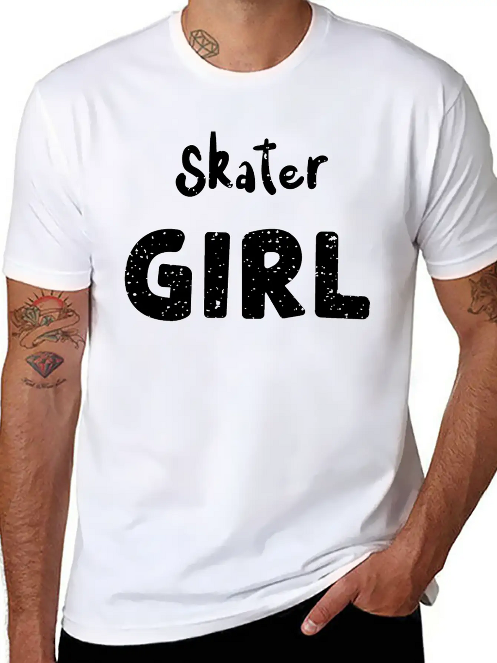 Skater Girl - Skating Essential Cotton Tee For Daily Outfits – Unisex Style