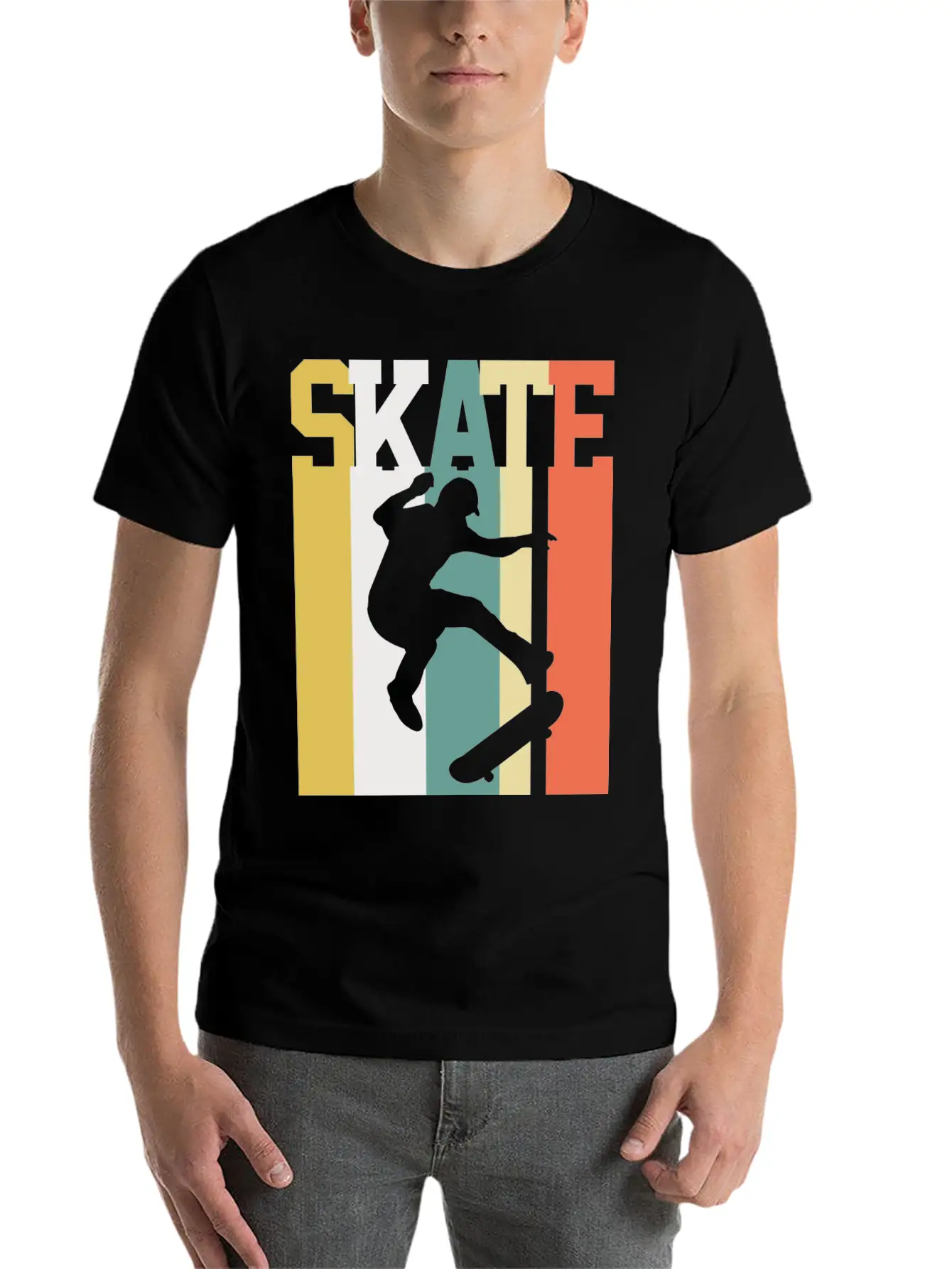 Skating Skater Skate Vintage Unisex Casual T-Shirt – Clean Design For Daily Comfort