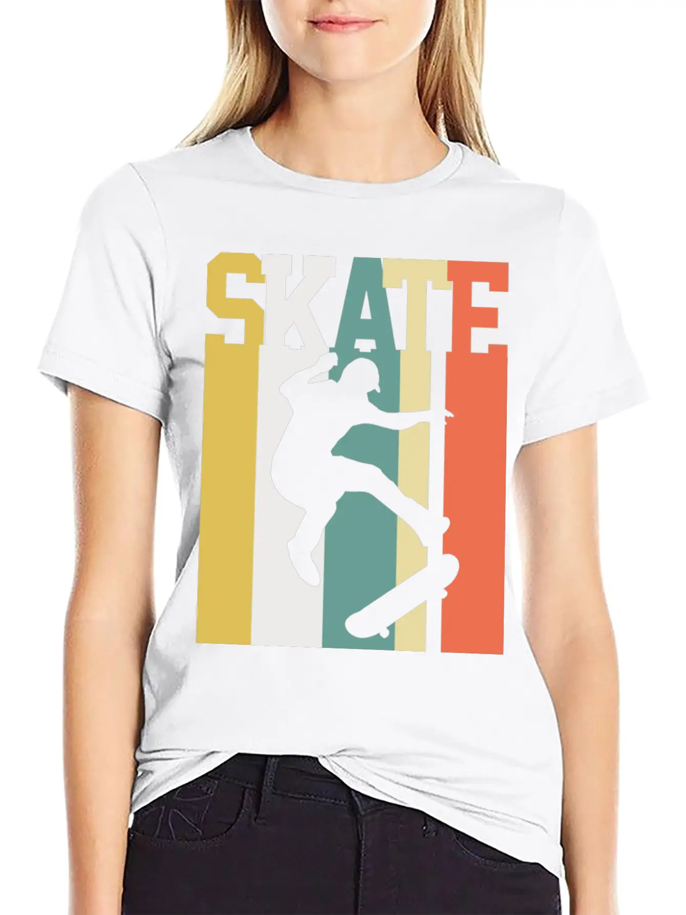 Skating Skater Skate Vintage Unisex Casual T-Shirt – Clean Design For Daily Comfort