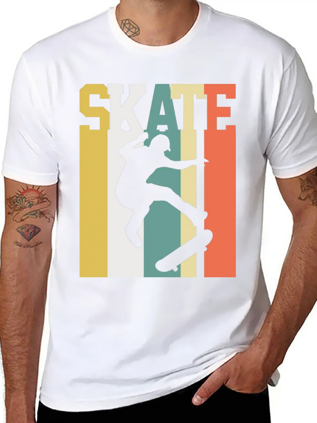 Skating Skater Skate Vintage Unisex Casual T-Shirt – Clean Design For Daily Comfort