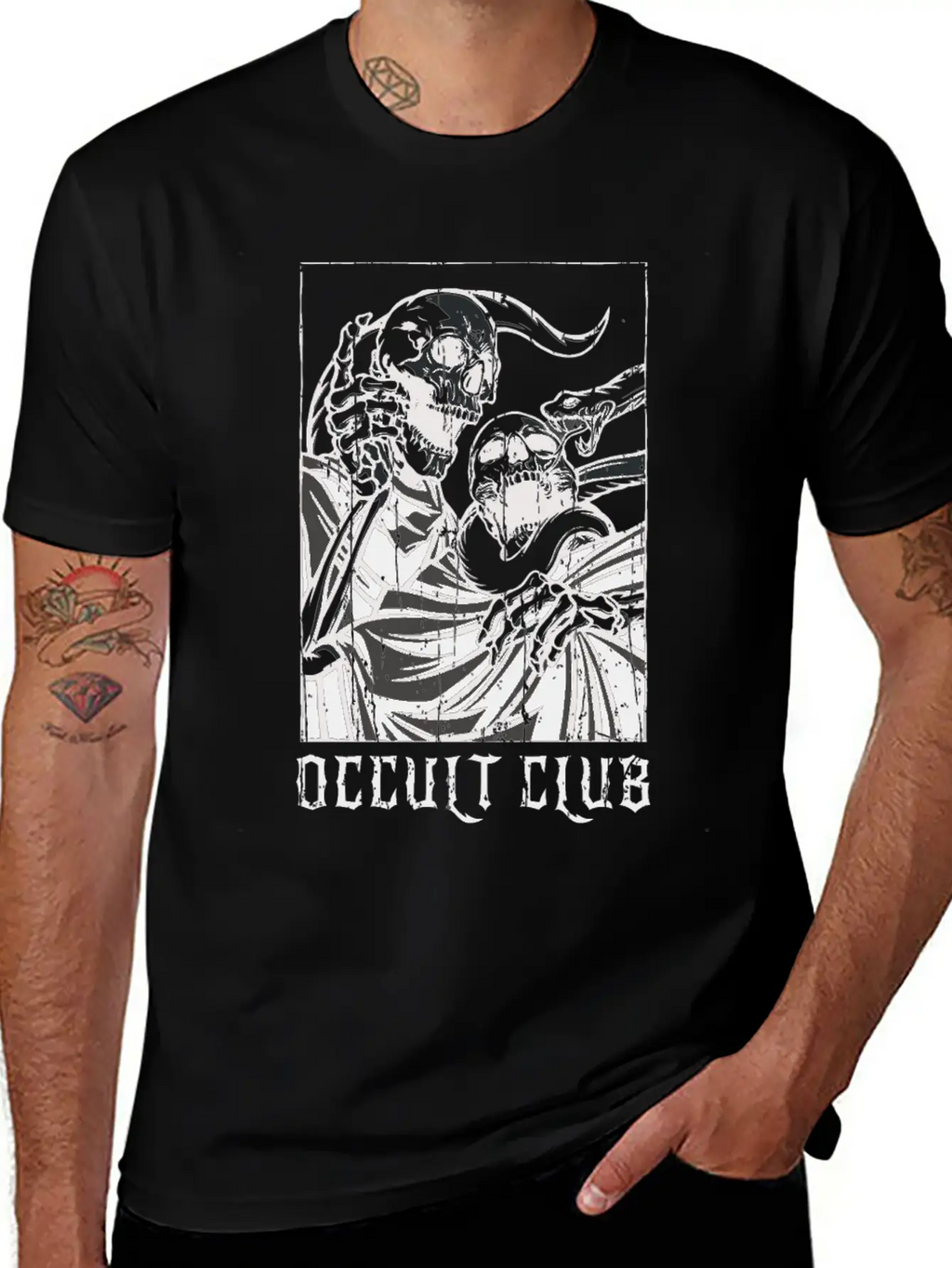 Skeleton Bones Tarot Card Occult Club Gothic Classic Cotton Tee – Unisex Comfort For Any Season
