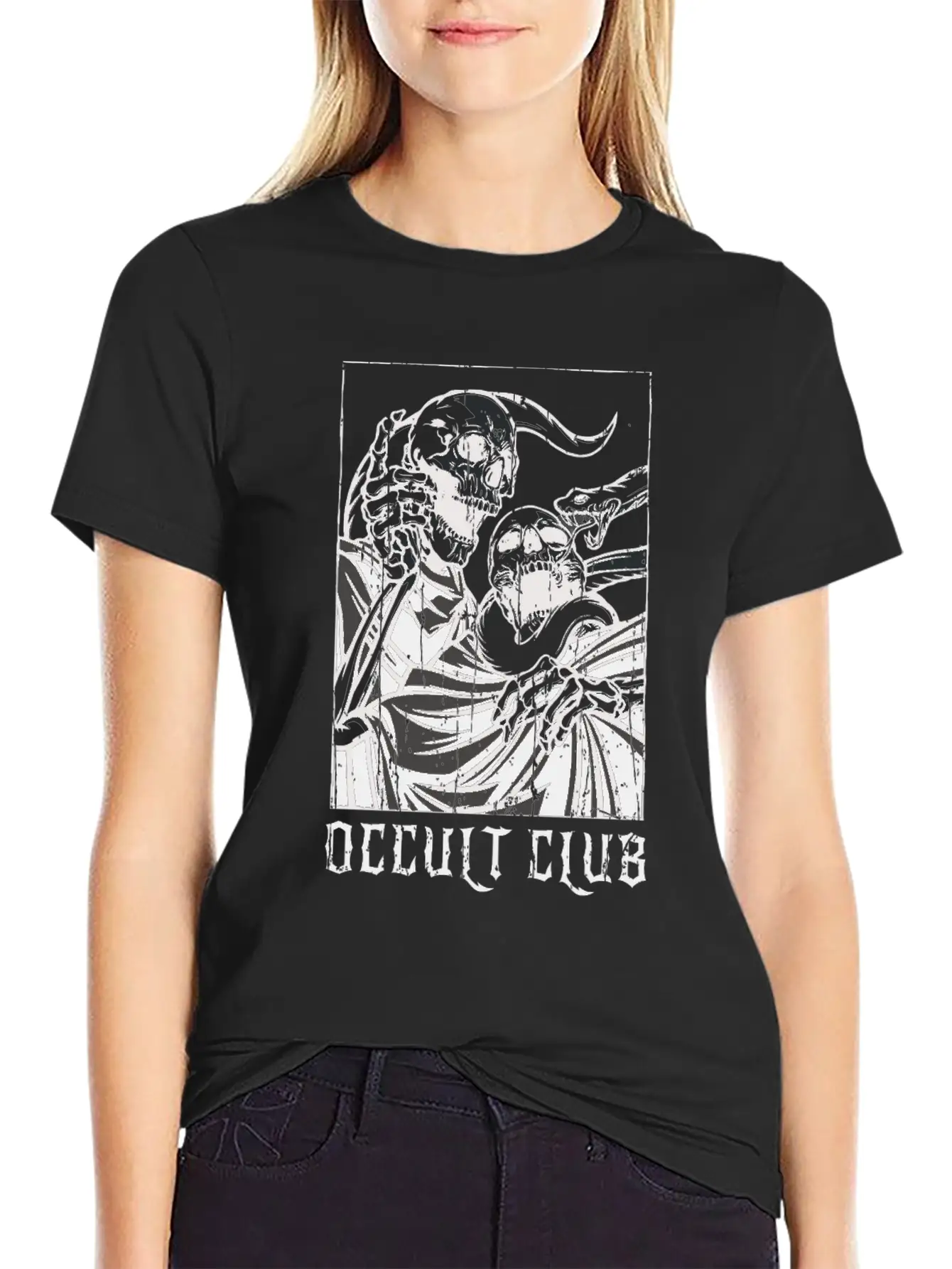 Skeleton Bones Tarot Card Occult Club Gothic Classic Cotton Tee – Unisex Comfort For Any Season
